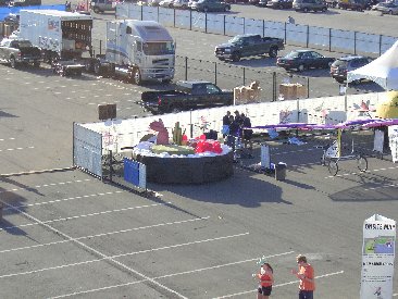 A view of The Wild Sushi from the top of the bleachers